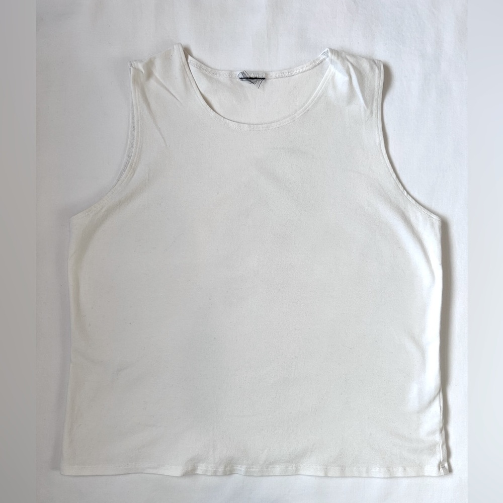 Eileen Fisher Women’s White Cotton Tank Top - Picture 4 of 8